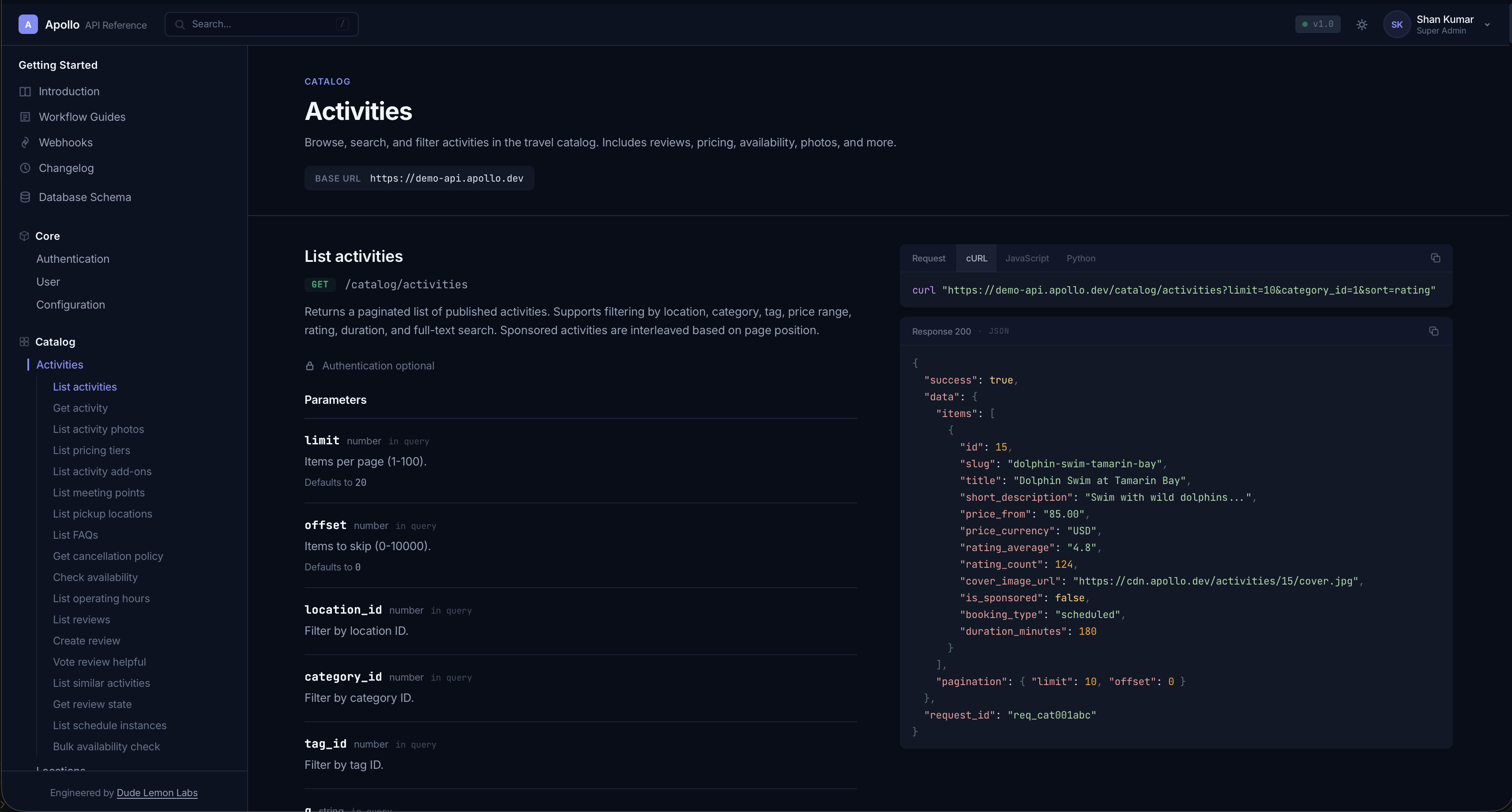 API Documentation Portal