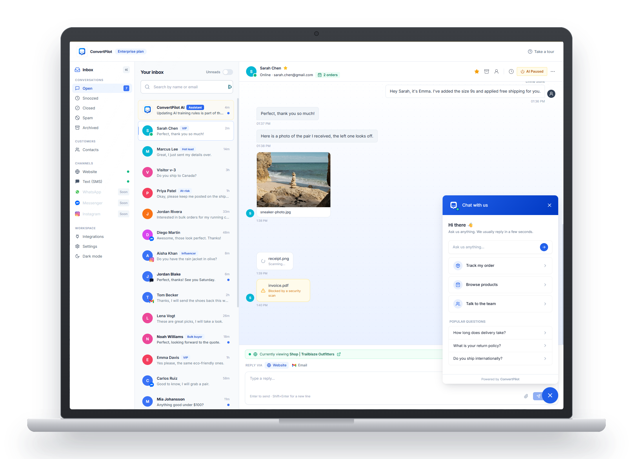 ConvertPilot inbox